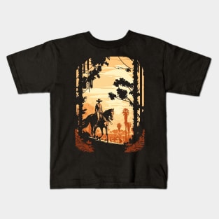 Vintage Horse Riding Kids T-Shirt